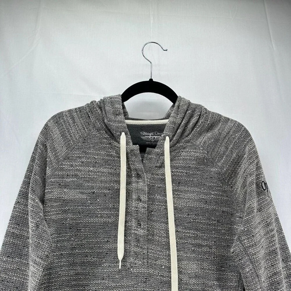 Straight Down Sweatshirt Womens Size M Hoodie Long Sleeve Tunic Pullover Gray - Picture 3 of 12